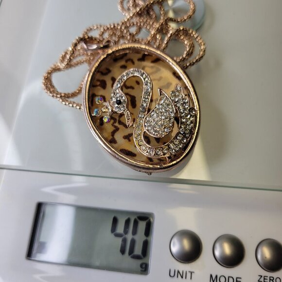 Crystal Swan Pendant Necklace - Picture 8 of 8